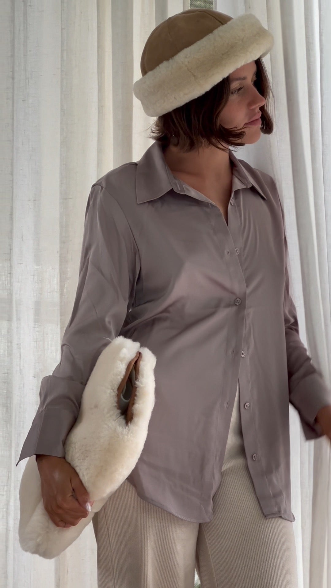 Sheepskin hot water bottle